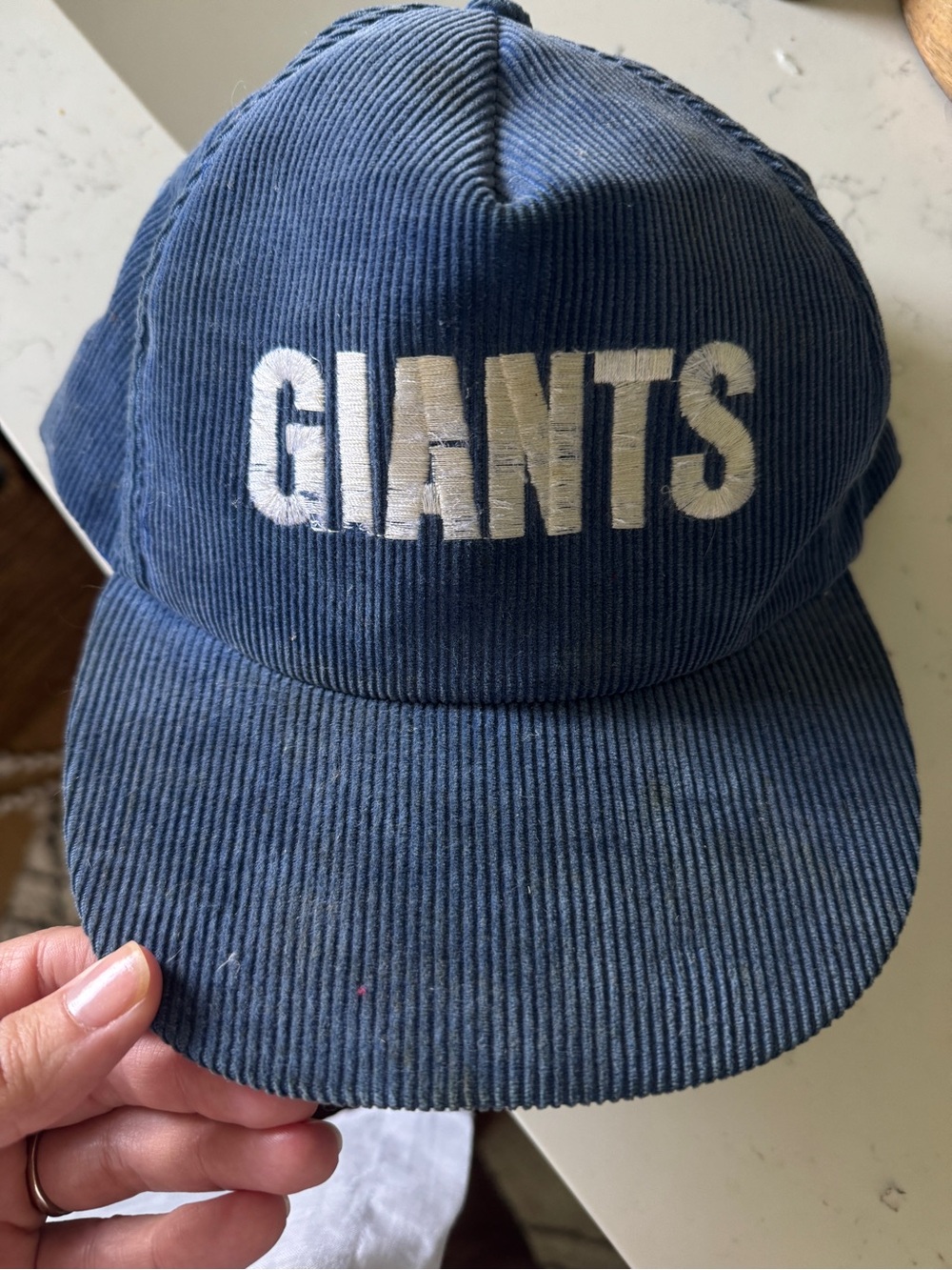 Vintage Blue Corduroy GIANTS Cap